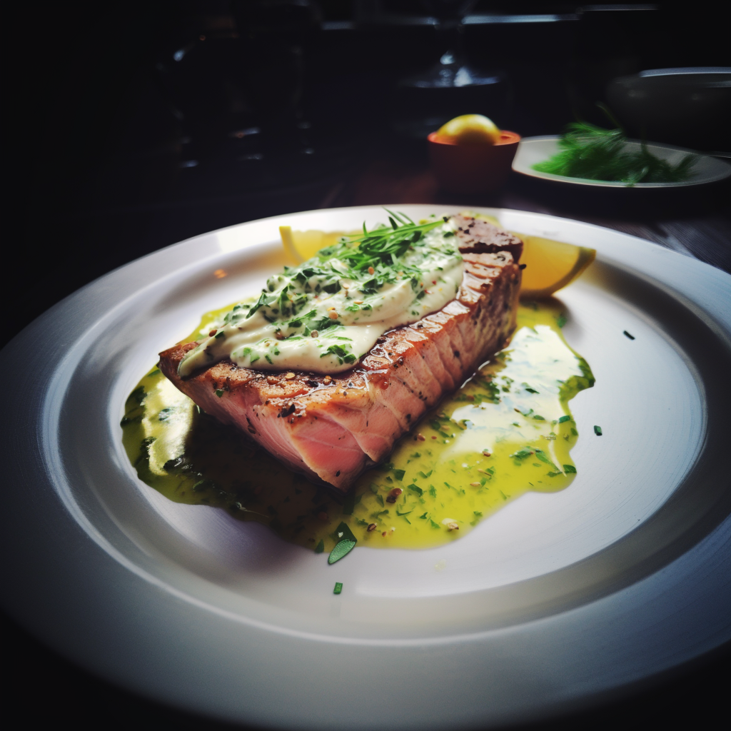 Broiled Tuna with Tarragon Sauce recipe