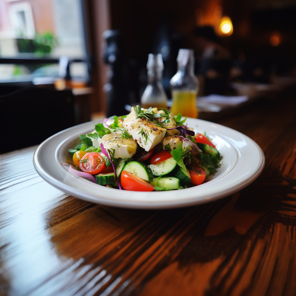 Greek Salad with Cod recipe