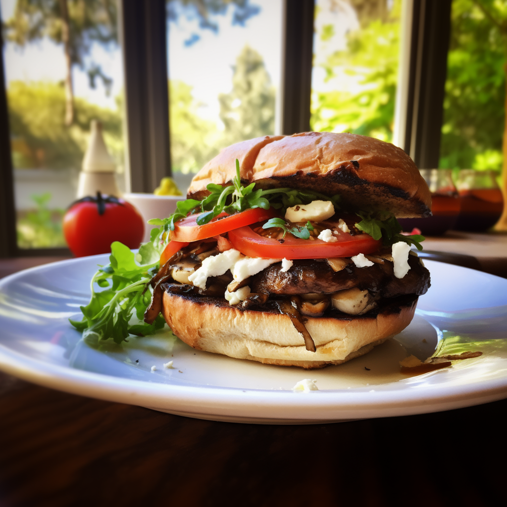 Mediterranean portobello mushroom burger recipe